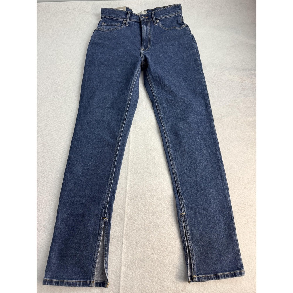 Everlane The Cheeky Split-Hem Jeans Women's 29 Blue High Rise Straight Denim